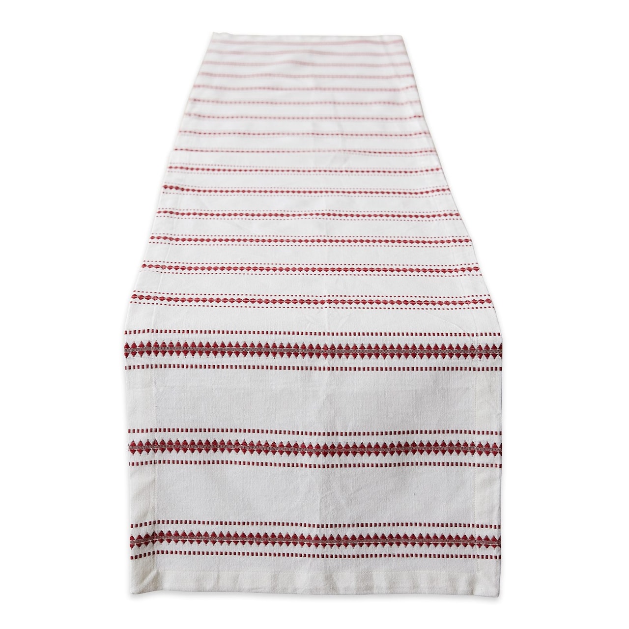 DII® 72" Barn Red Zig Dobby Stripe Table Runner